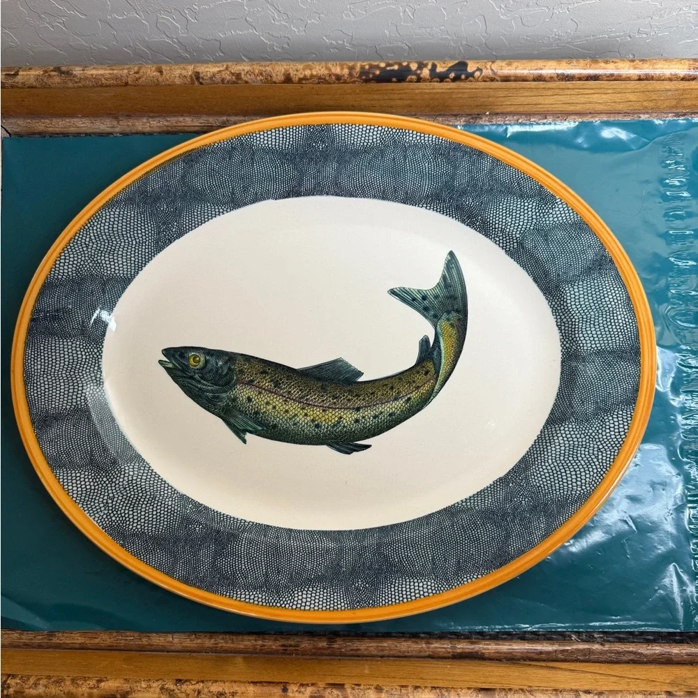 Williams Sonoma English Angler 17 inch platter Made in England